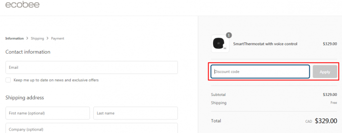 Ecobee Canada Discount Codes February 2024 Deals